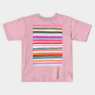 Colorful Horizontal Stripes Kids T-Shirt